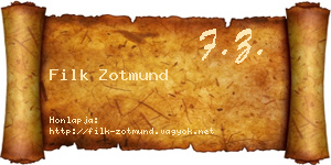 Filk Zotmund névjegykártya